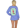 Prep in My Step Long Sleeve Tee in Periwinkle Blue by Lauren James - Country Club Prep