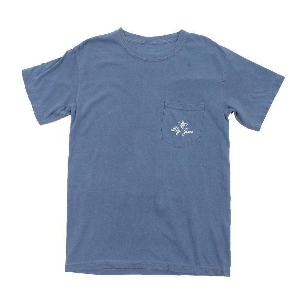 Prep in Your Step Tee in Blue Jean by Lily Grace - Country Club Prep