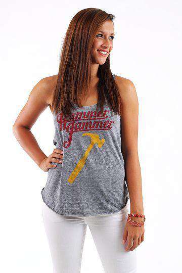 Rammer Jammer Tank Top in Grey by Judith March - Country Club Prep