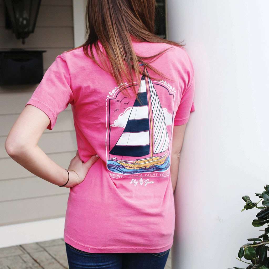 Sailing Tee in Peony by Lily Grace - Country Club Prep