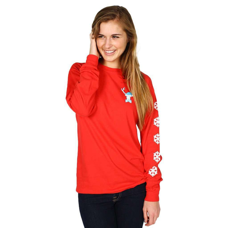 Santa is Bae Longsleeve Tee Shirt in Red by Jadelynn Brooke - Country Club Prep