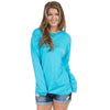 Sea to Shining Sea Long Sleeve Tee in Glacier Blue by Lauren James - Country Club Prep