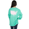 Sea to Shining Sea Long Sleeve Tee in Seafoam by Lauren James - Country Club Prep