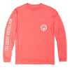 Seaside Logo Long Sleeve Tee in Georgia Peach by The Southern Shirt Co. - Country Club Prep