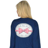 Seersucker for a Boy Long Sleeve Tee in Estate Blue by Lauren James - Country Club Prep