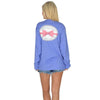 Seersucker for a Boy Long Sleeve Tee in Periwinkle Blue by Lauren James - Country Club Prep