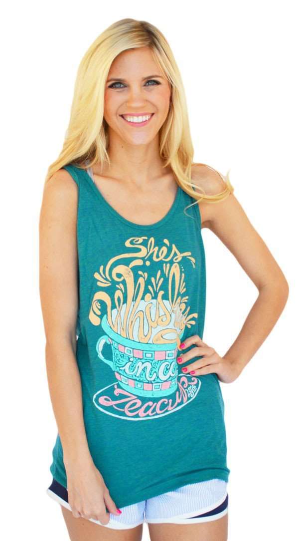 She's Whiskey in a Teacup in Teal by Lauren James - Country Club Prep