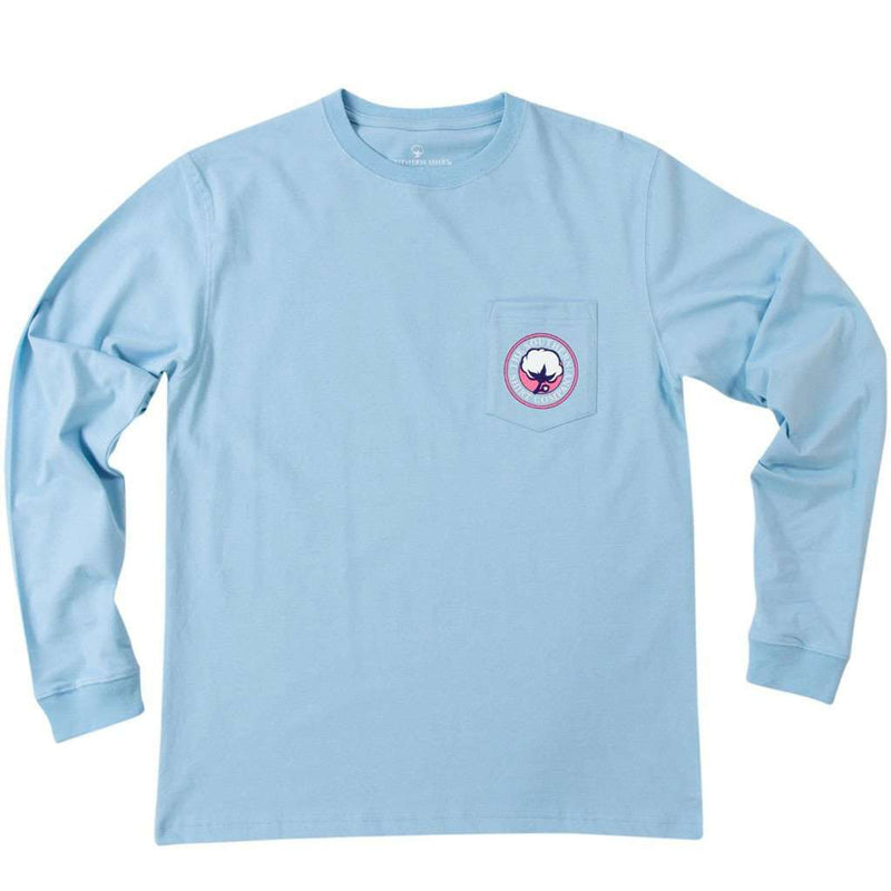 Sig Logo Long Sleeve Tee Shirt in Placid Blue by The Southern Shirt Co. - Country Club Prep
