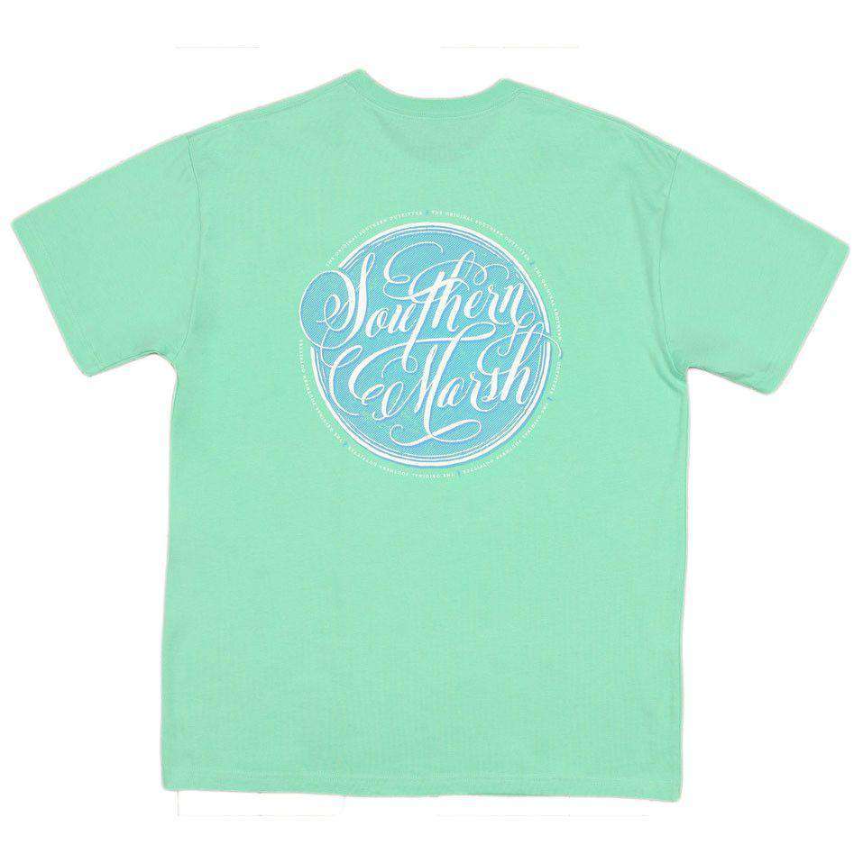 Signature Coin Tee in Bimini Green by Southern Marsh - Country Club Prep