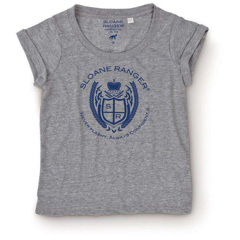 Signature Crest Tee in Grey by Sloane Ranger - Country Club Prep