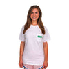 Signature Logo Plaid Pocket Tee in White by High Cotton - Country Club Prep