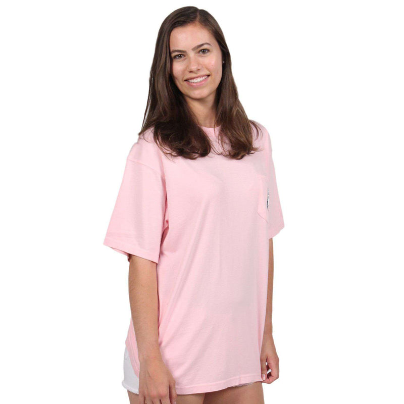 Signature Ruffle Logo Tee in Blush Pink by Jadelynn Brooke - Country Club Prep