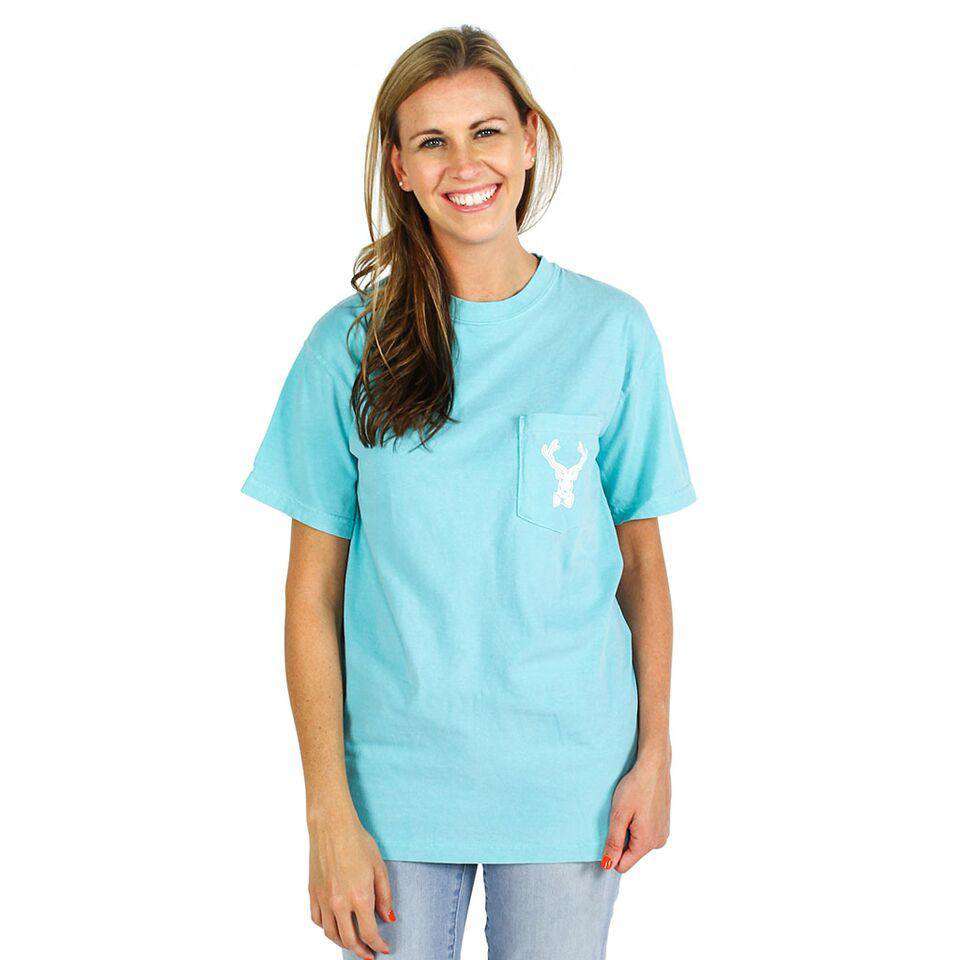 Signature Ruffle Logo Tee in Chalky Mint by Jadelynn Brooke - Country Club Prep