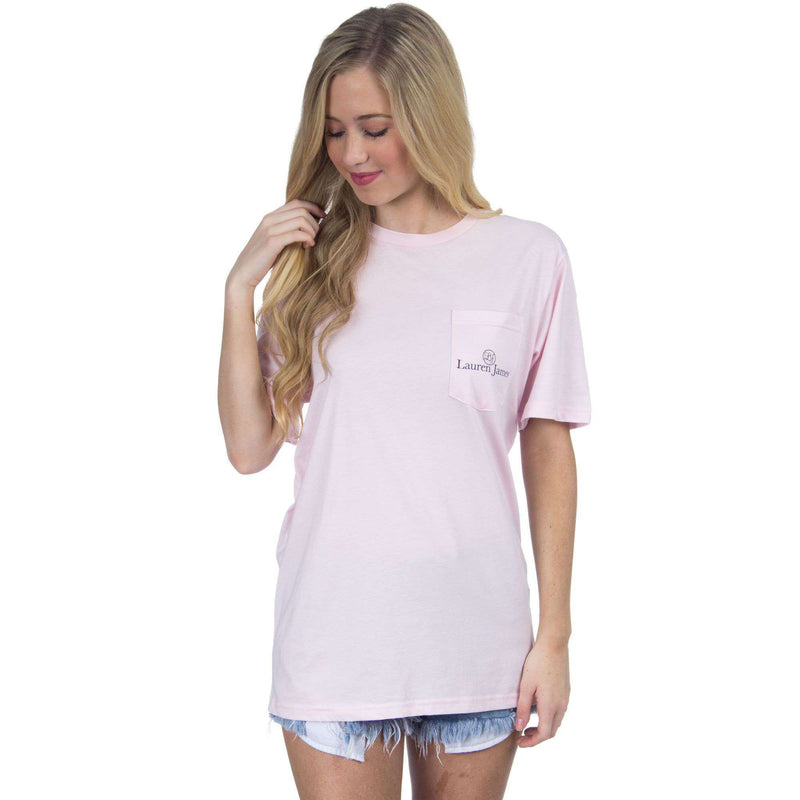 Sip Sweetly Tee in Pink by Lauren James - Country Club Prep