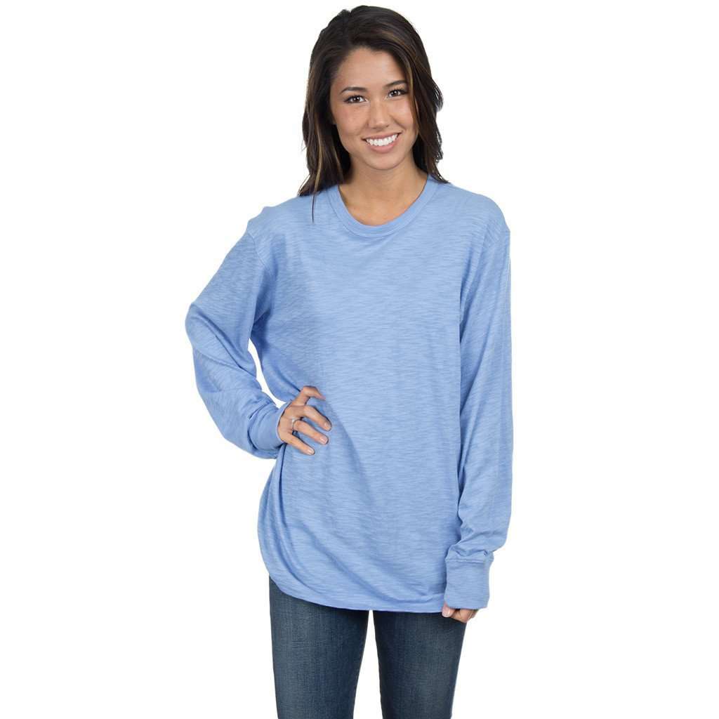 Slouchy Tee in Polar Blue by Lauren James - Country Club Prep