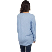 Slouchy Tee in Polar Blue by Lauren James - Country Club Prep