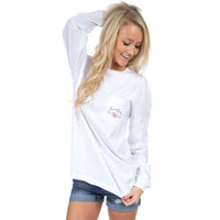 South Carolina Classy Saturday Long Sleeve Tee in White by Lauren James - Country Club Prep