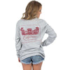 South Carolina Long Sleeve Stadium Tee in Heather Grey by Lauren James - Country Club Prep