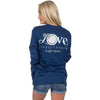 South Carolina Love Long Sleeve Tee in Navy by Lauren James - Country Club Prep