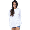 South Carolina Perfect Pairing Long Sleeve Tee in White by Lauren James - Country Club Prep