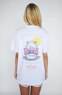 Southern Accents Tee in White by Lauren James - Country Club Prep