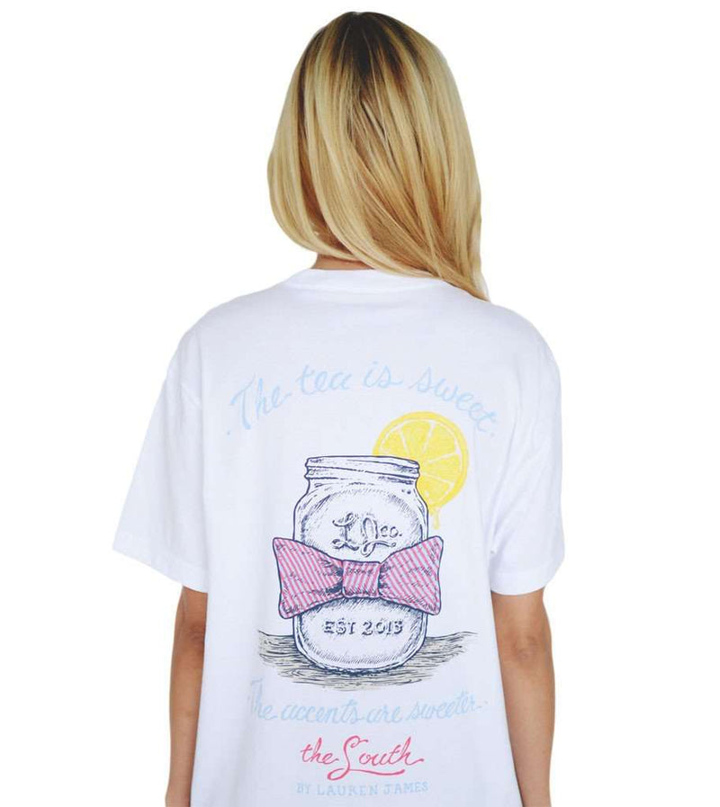 Southern Accents Tee in White by Lauren James - Country Club Prep