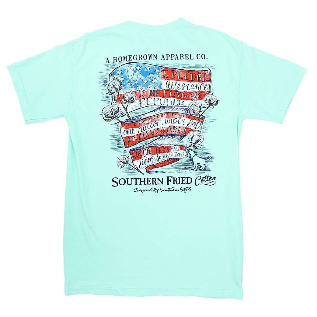 Southern Belle Pledge Tee Shirt in Island Reef by Southern Fried Cotton - Country Club Prep
