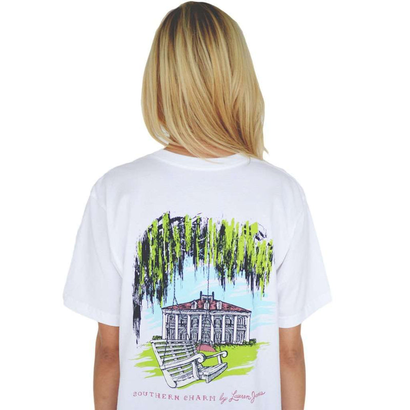 Southern Charm Tee in White by Lauren James - Country Club Prep