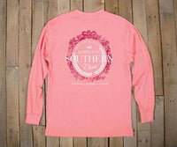 Southern Class Long Sleeve Tee in Azalea by Southern Marsh - Country Club Prep