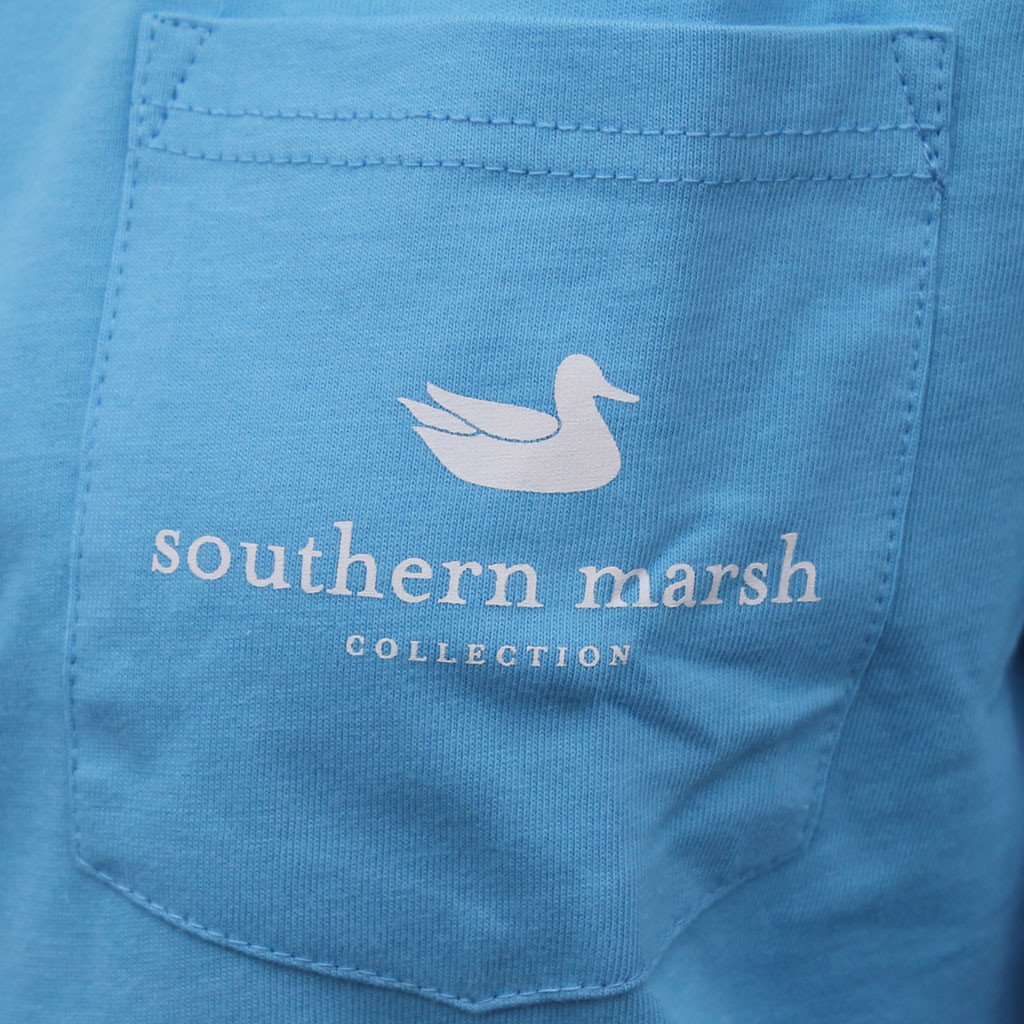 Southern Class Long Sleeve Tee in Breaker Blue by Southern Marsh - Country Club Prep