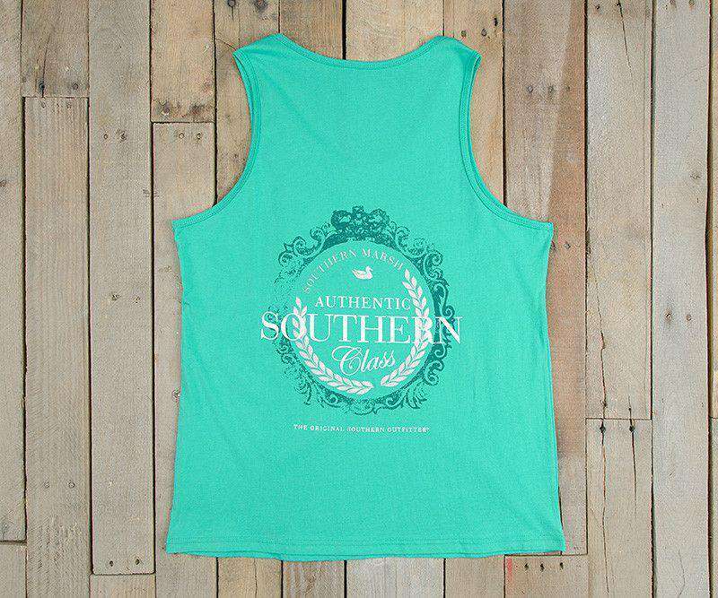 Southern Class Tank in Jockey Green by Southern Marsh - Country Club Prep