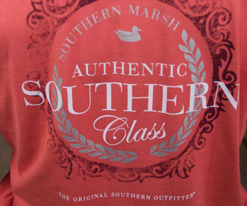 Southern Class Tee in Burnt Sienna by Southern Marsh - Country Club Prep