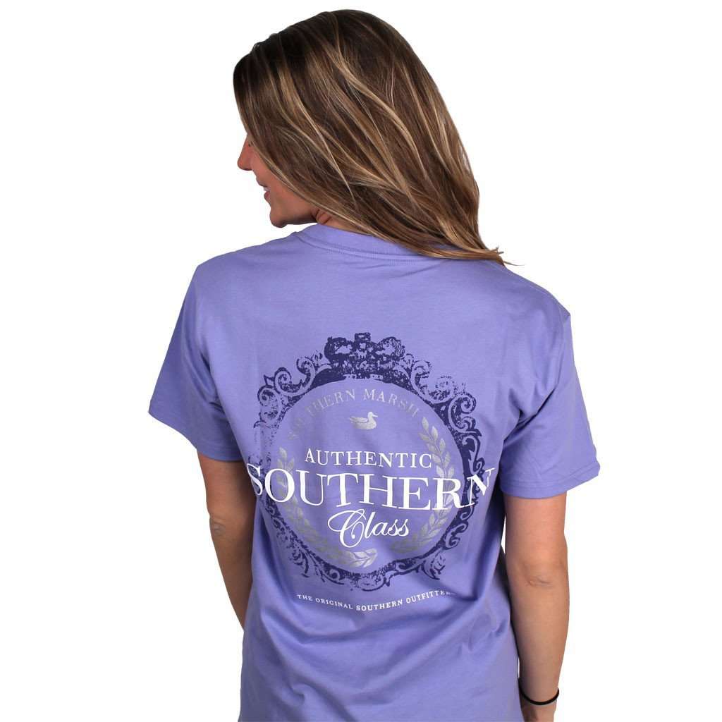 Southern Class Tee in Lilac Purple by Southern Marsh - Country Club Prep