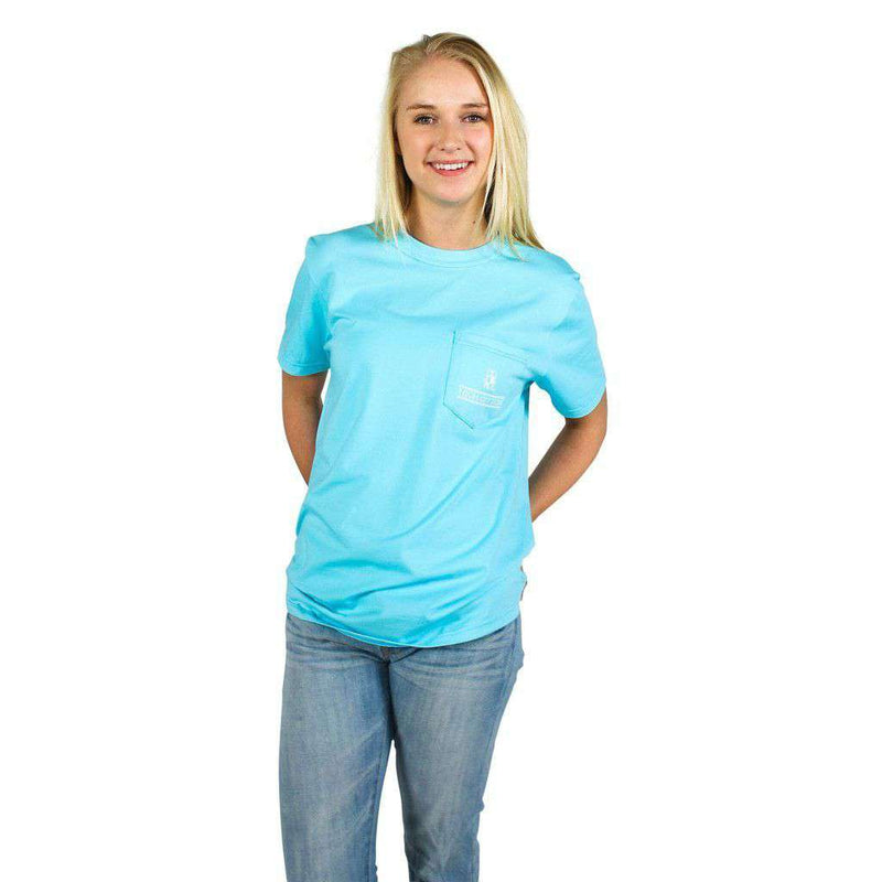 Spinnaker Pocket Tee in Turquoise by High Cotton - Country Club Prep