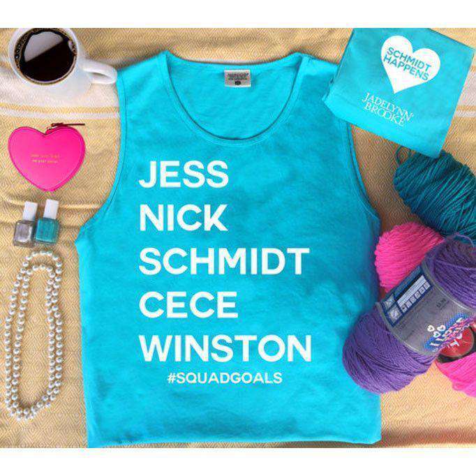 # Squad Goals- Schmidt Happens Tank in Popsicle Blue by Jadelynn Brooke - Country Club Prep