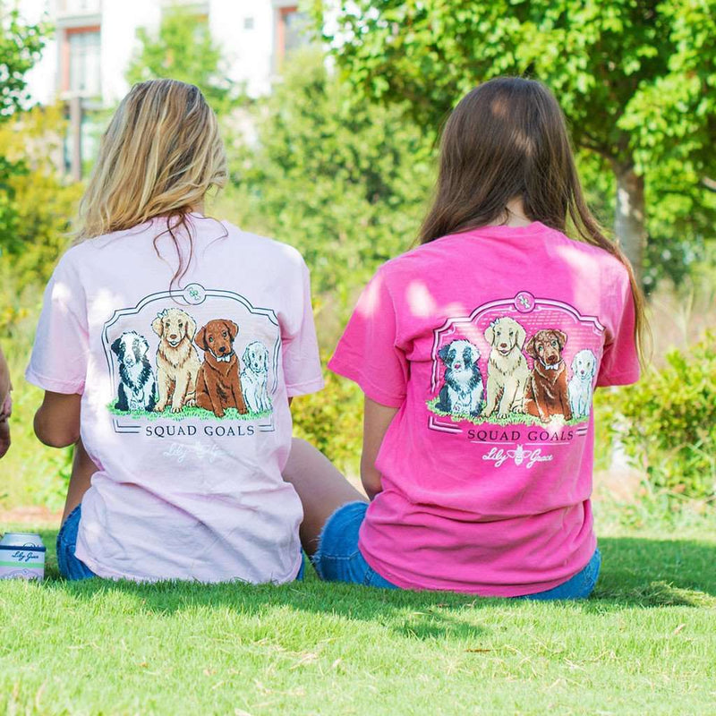 Squad Goals Tee in Peony by Lily Grace - Country Club Prep