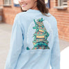 Squad Goals Turtles Long Sleeve Tee in Chambray by Lily Grace - Country Club Prep