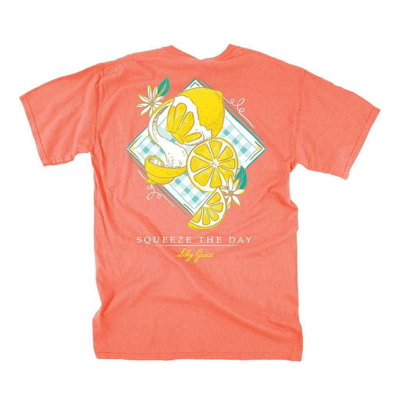 Squeeze the Day Tee in Neon Red Orange by Lily Grace - Country Club Prep