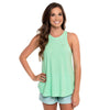 Striped Hi-Neck Tank Top in Spring Bud by The Southern Shirt Co. - Country Club Prep