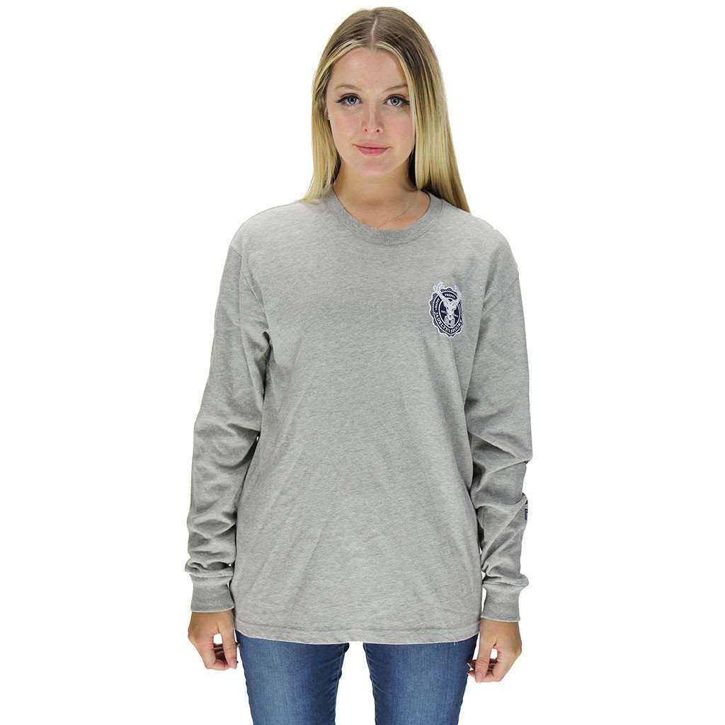 Strong As Coffee Long Sleeve Tee in Heather Grey by Jadelynn Brooke - Country Club Prep