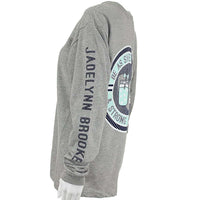 Strong As Coffee Long Sleeve Tee in Heather Grey by Jadelynn Brooke - Country Club Prep