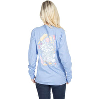 Sugar and Spice Long Sleeve Tee in Polar Blue by Lauren James - Country Club Prep