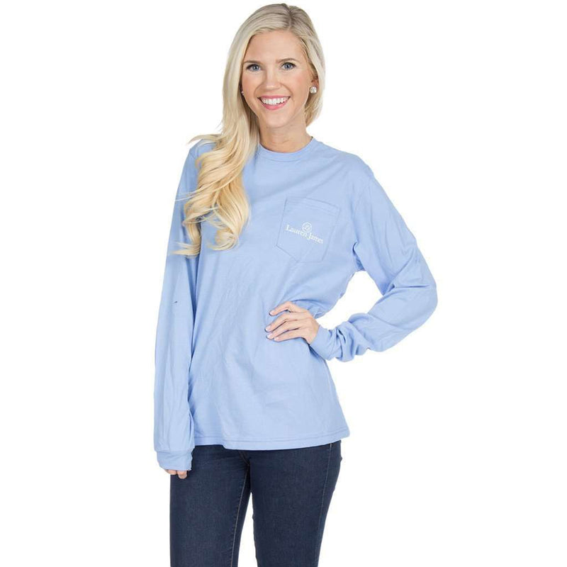 Sugar and Spice Long Sleeve Tee in Polar Blue by Lauren James - Country Club Prep