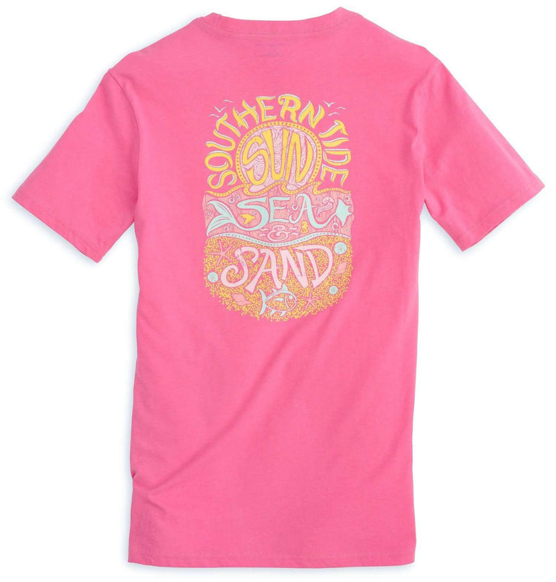 Sun, Sea & Sand Tee in Berry by Southern Tide - Country Club Prep