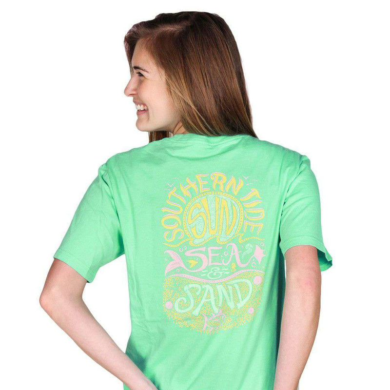 Sun, Sea & Sand Tee in Seaglass by Southern Tide - Country Club Prep