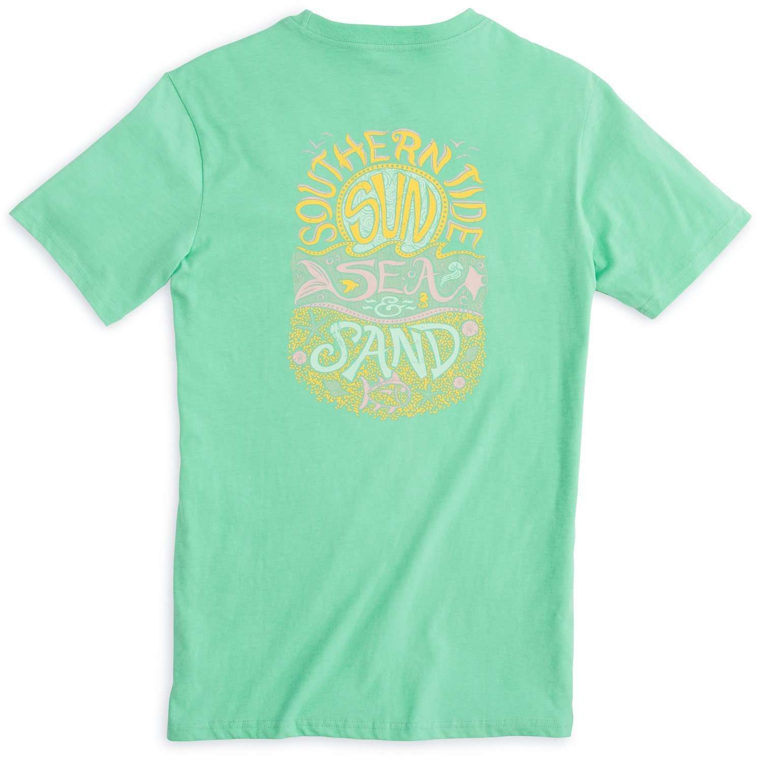 Sun, Sea & Sand Tee in Seaglass by Southern Tide - Country Club Prep