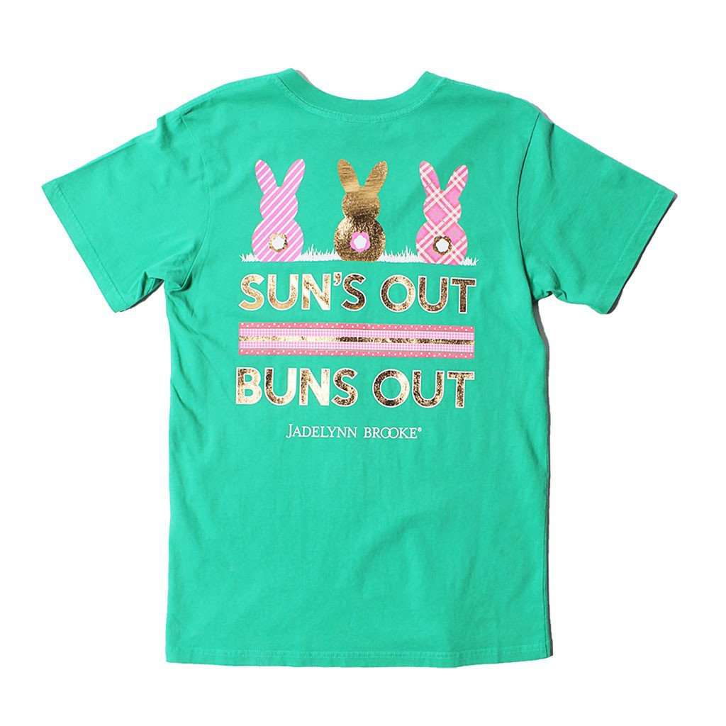 Suns Out Buns Out Tee Shirt in Spring Green by Jadelynn Brooke - Country Club Prep