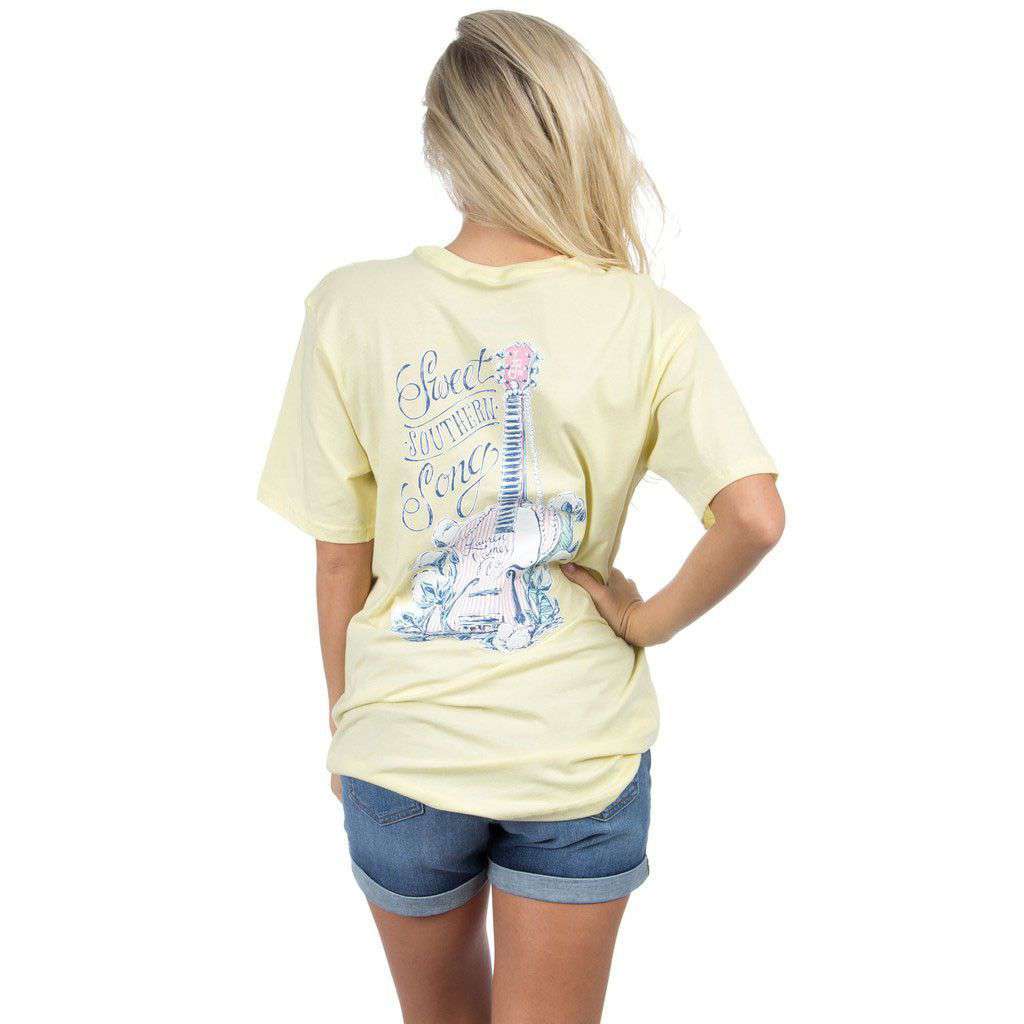 Sweet Southern Song Tee in Yellow by Lauren James - Country Club Prep