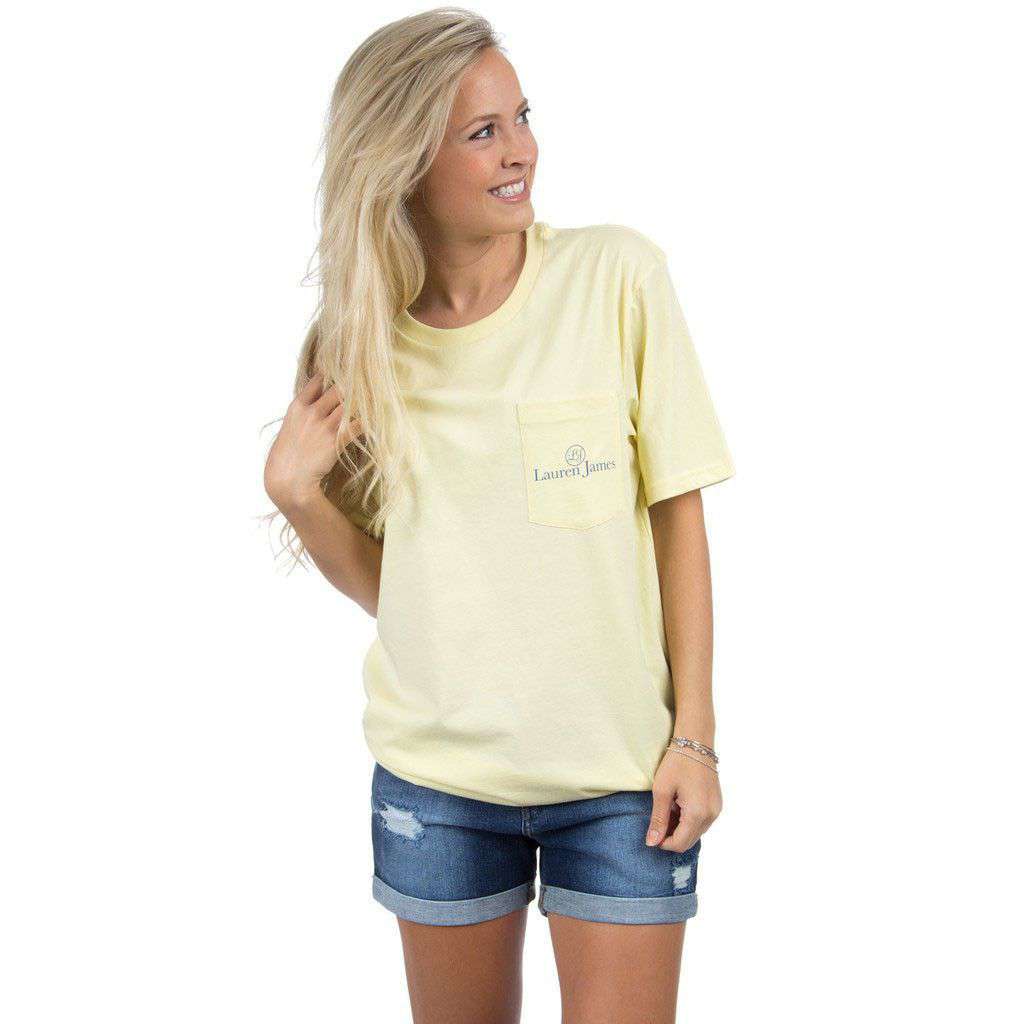 Sweet Southern Song Tee in Yellow by Lauren James - Country Club Prep