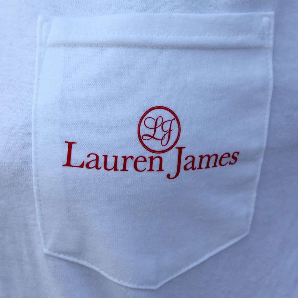 Sweet Tea Long Sleeve Tee in White by Lauren James - Country Club Prep